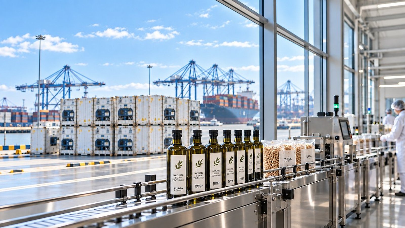 Uluslararası liman bağlantılı modern gıda üretim ve paketleme tesisi